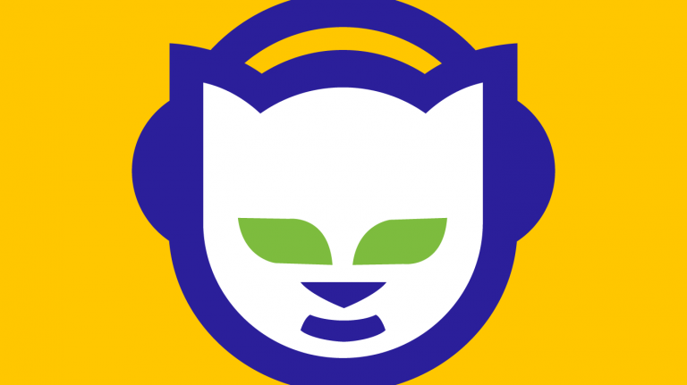 The original Napster logo, a cool cat with headphones on.