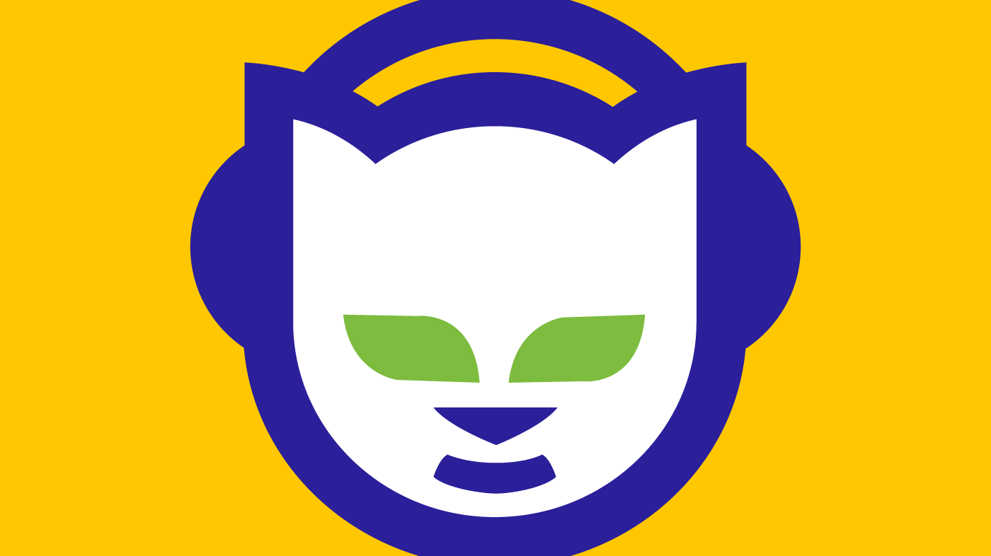 The original Napster logo, a cool cat with headphones on.